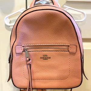COACH Charlie Backpack in pebbled pink leather NWT